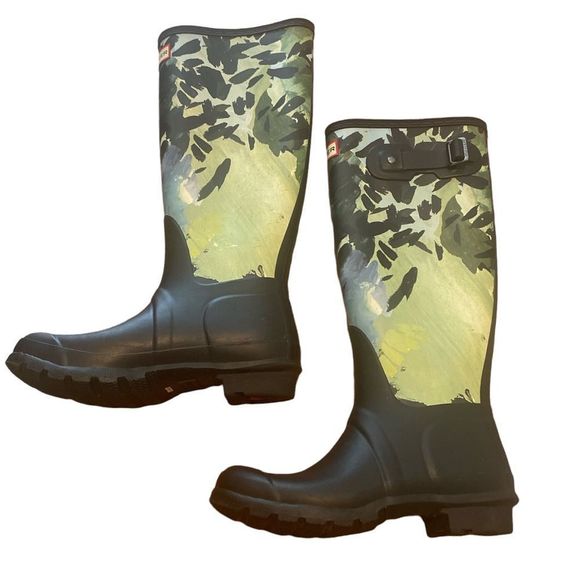 Hunter Original Limited Edition Tall Botanical Print Wellington Boot Siz… - Picture 3 of 12